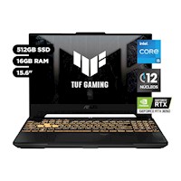 Laptop Asus TUF Gaming F15 15.6" Intel Core i5 12va 16GB 512GB SSD RTX3050